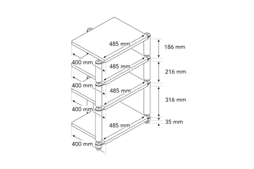 Norstone  Copenhagen 2 - moduł stolika Hi-Fi
