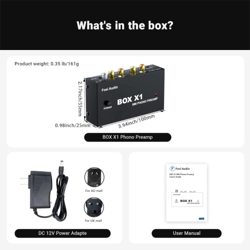 Fosi Audio Box X1 - przedwzmacniacz gramofonowy