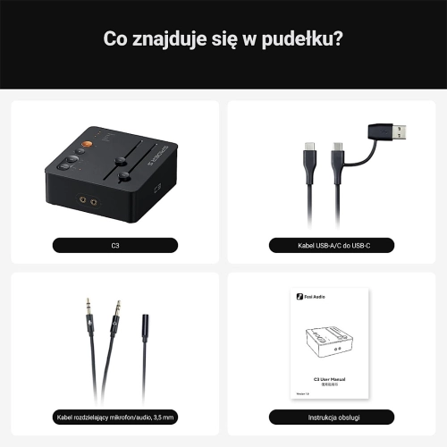 Fosi Audio C3 - gamingowy wzmacniacz słuchawkowy z DAC