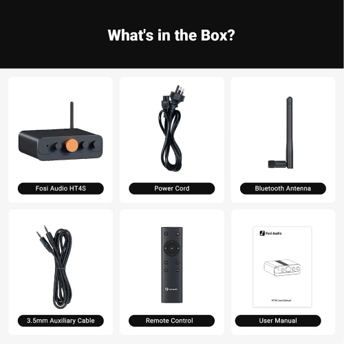 Fosi Audio HT4S - wzmacniacz 5.1 z DAC i Bluetooth