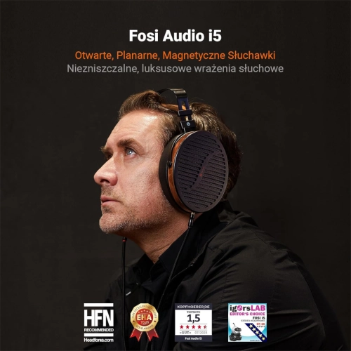 Fosi Audio i5 - planarne słuchawki nauszne
