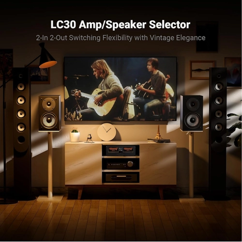 Fosi Audio LC30 czarny - pasywny selektor głośników