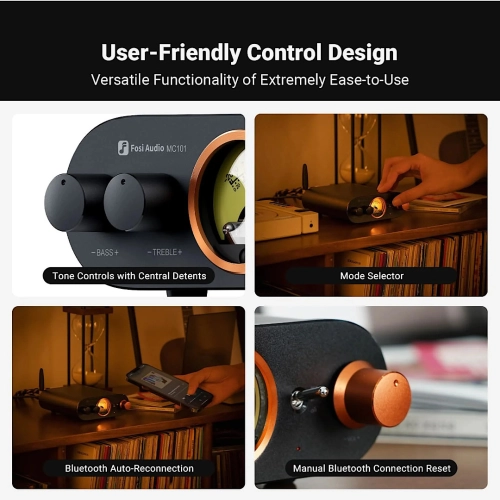 Fosi Audio MC101 - wzmacniacz stereo z Bluetooth