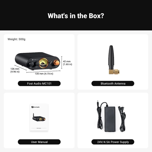 Fosi Audio MC101 - wzmacniacz stereo z Bluetooth