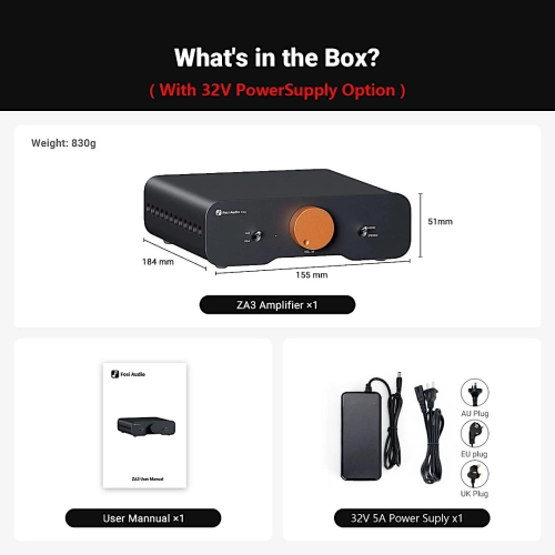 Fosi Audio ZA3 (32V) Wzmacniacz