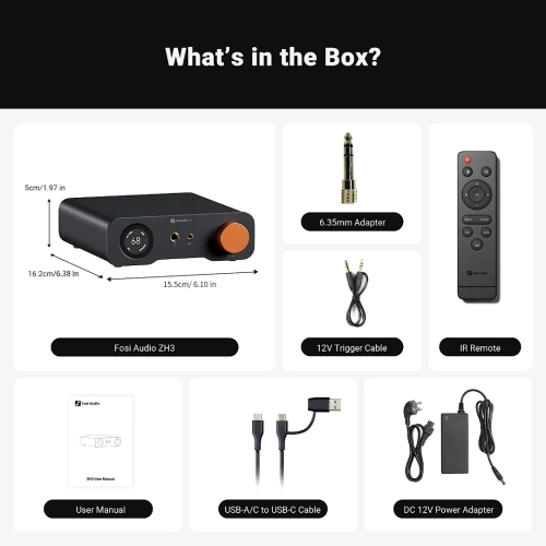 Fosi Audio ZH3 - wzmacniacz słuchawkowy z DAC
