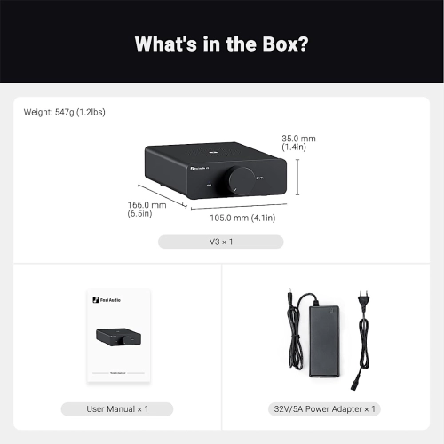 Fosi Audio V3 (48V) - wzmacniacz stereo
