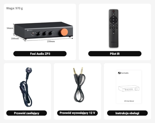 Fosi Audio ZP3 - przedwzmacniacz zbalansowany