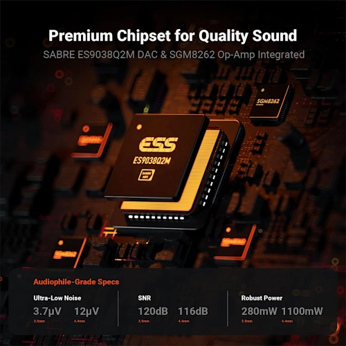 Fosi Audio SK02 black - wzmacniacz słuchawkowy z DAC